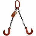 Hsi Two Leg Bridle Chain Slng, 1/2 in dia, 3ft L, Oblong Link to Foundry Hook, 26,000lb Lmt 10DOF1/2-03